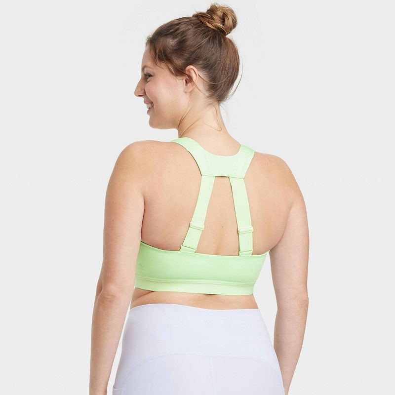 Women's Sculpt High Support Zip-front Sports Bra - All In Motion™ White 38dd  : Target