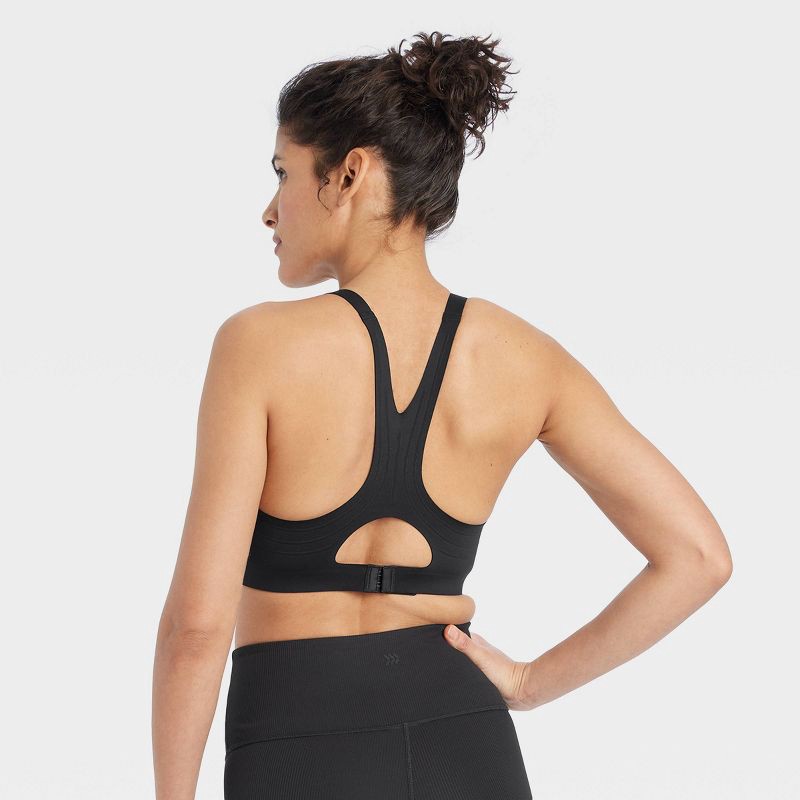 Women's Sculpt High Support Embossed Sports Bra - All In Motion™ Black XS 1  ct