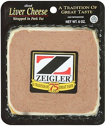 slide 1 of 1, Zeiglers Liver Cheese 6 Oz, 6 oz