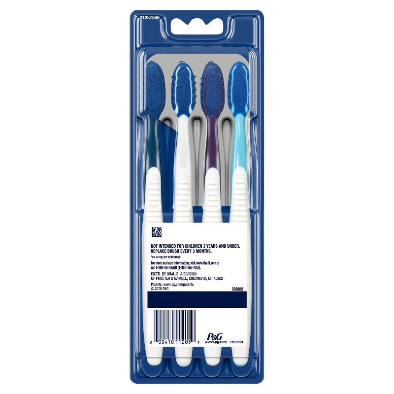 slide 8 of 10, Oral-B CrossAction All In One Toothbrushes Medium - 4ct, 4 ct