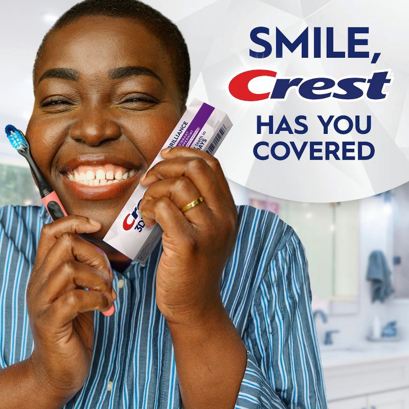 slide 10 of 13, Crest 3D White Brilliance Vibrant Toothpaste - Peppermint - 2.4oz, 2.4 oz