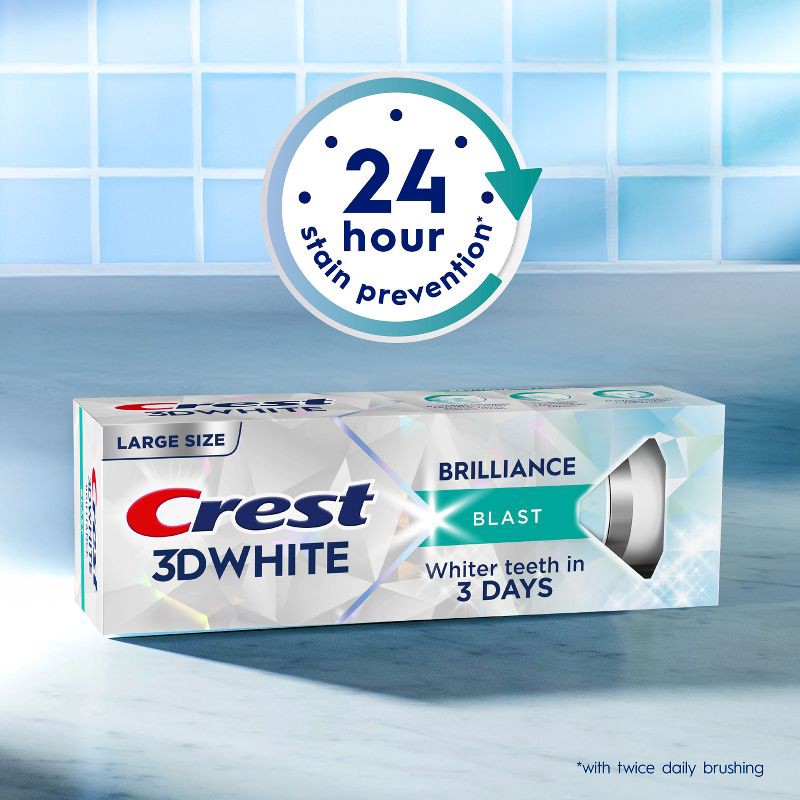 slide 5 of 13, Crest 3D White Brilliance Blast Toothpaste - 4.6oz, 4.6 oz