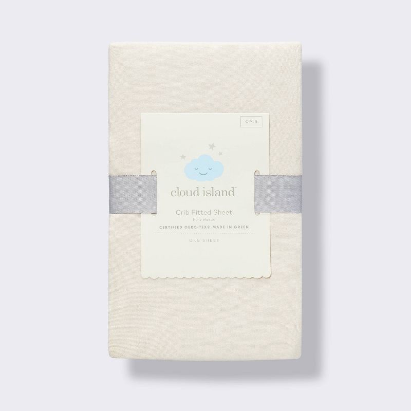 slide 4 of 4, Polyester Rayon Fitted Crib Sheet - Cloud Island™, 1 ct