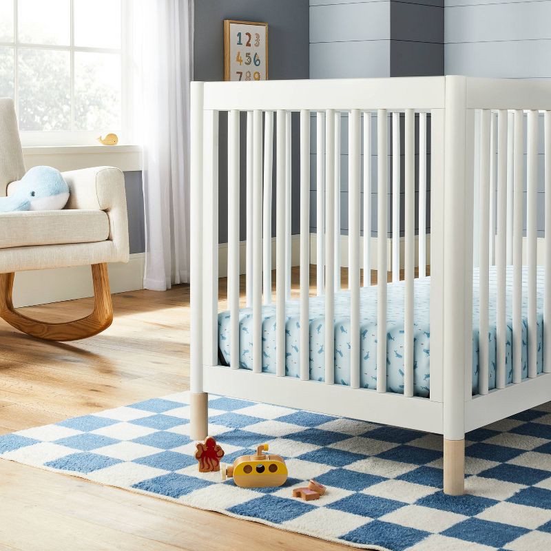 slide 2 of 4, Cotton Fitted Crib Sheet - Whales - Cloud Island™, 1 ct