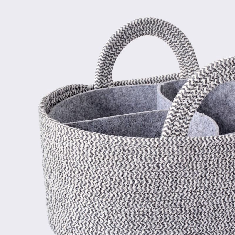 slide 3 of 5, Coiled Rope Diaper Caddy with Dividers - Cloud Island™, 1 ct