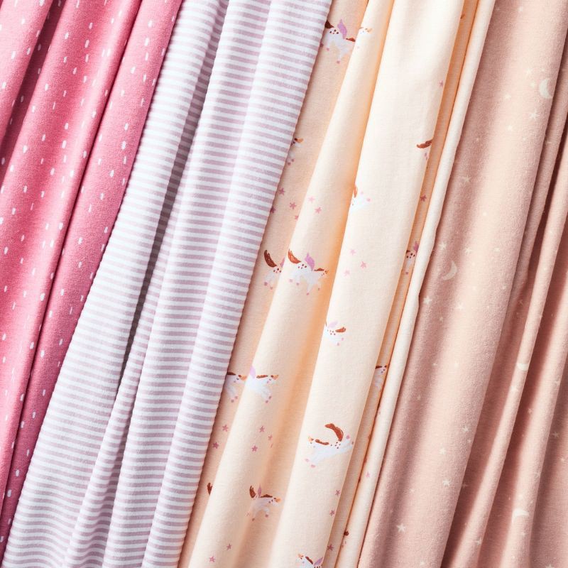 slide 3 of 4, Flannel Baby Blankets - Unicorns - 4pk - Cloud Island™, 4 ct