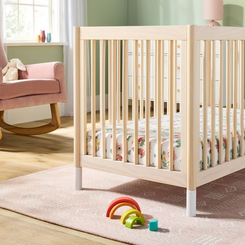 slide 2 of 4, Cotton Fitted Crib Sheet - Floral - Cloud Island™, 1 ct