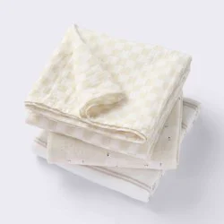 Muslin Swaddle Baby Blanket - Birds Stripes - 3pk - Cloud Island™