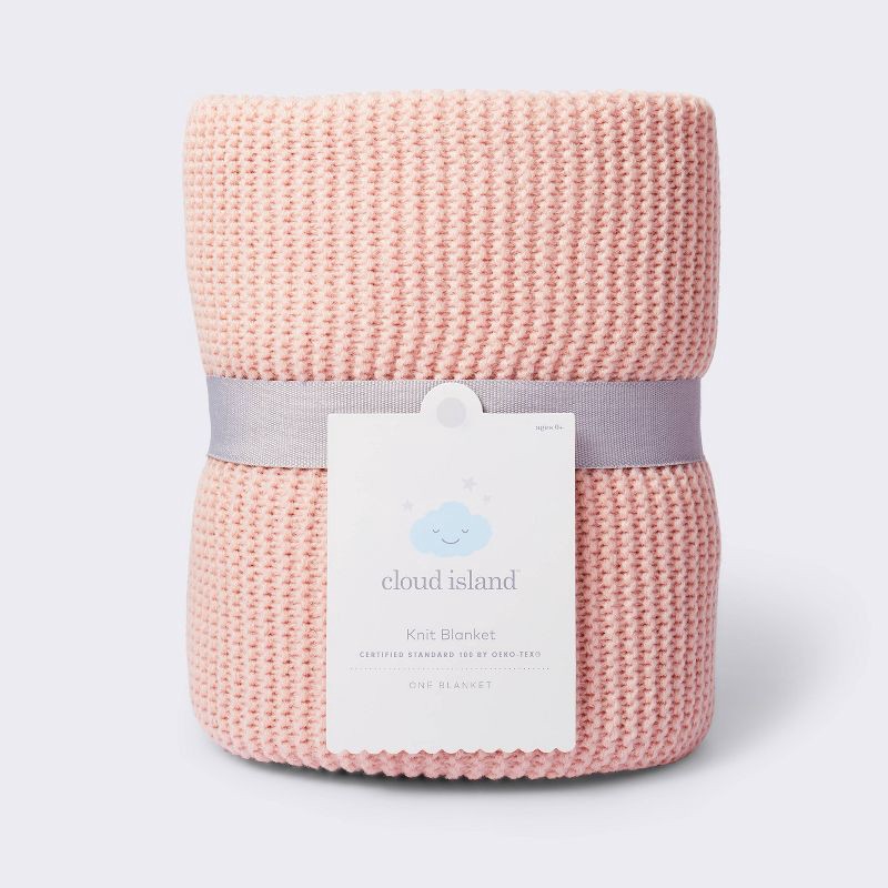 slide 4 of 4, Knit Baby Blanket - Pink - Cloud Island™, 1 ct
