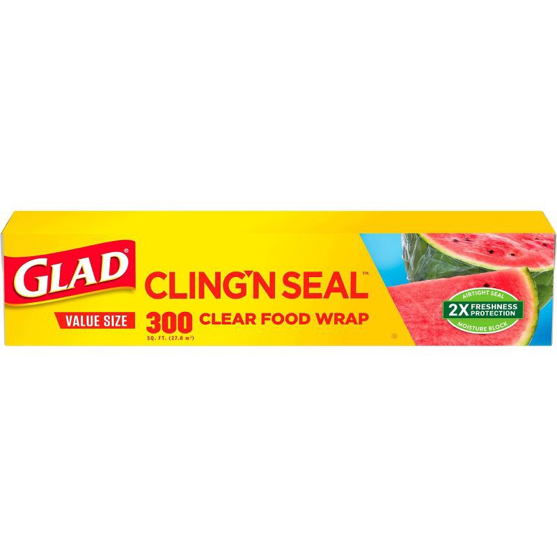 slide 1 of 5, Glad Cling Wrap - 300 sq ft, 300 sq ft