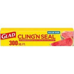 Glad Cling Wrap - 300 sq ft: BPA-Free, Self-Stick, Multipurpose