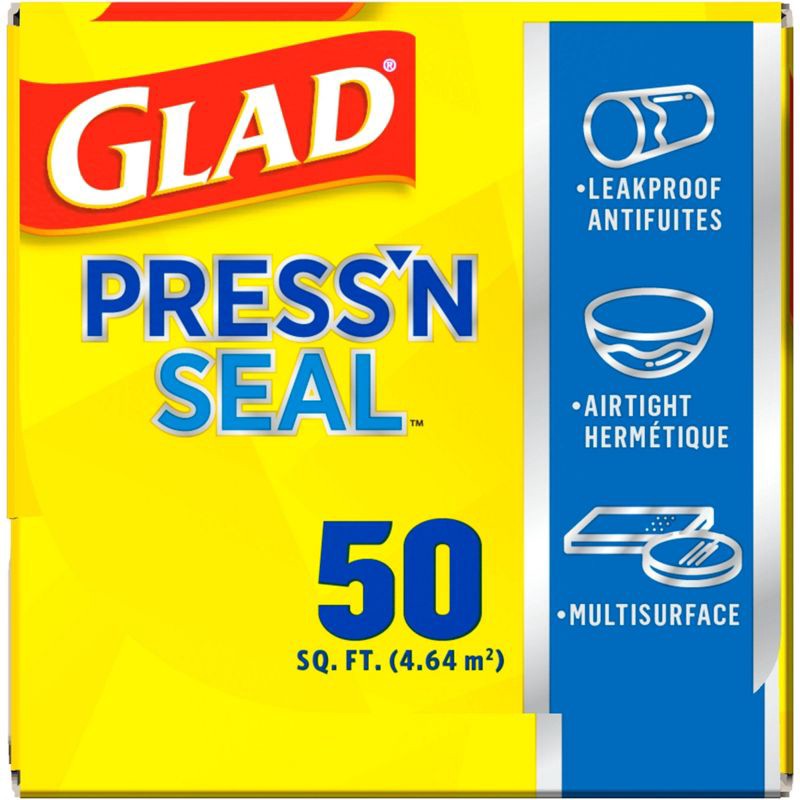 slide 12 of 14, Glad Press'N Seal - 50 sq ft, 50 sq ft