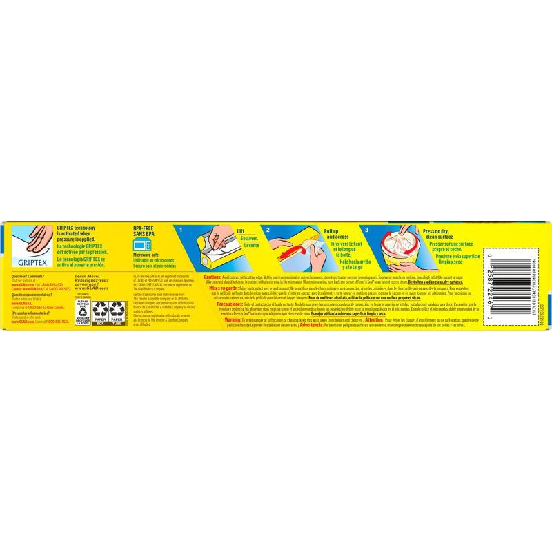 slide 14 of 14, Glad Press'N Seal - 50 sq ft, 50 sq ft