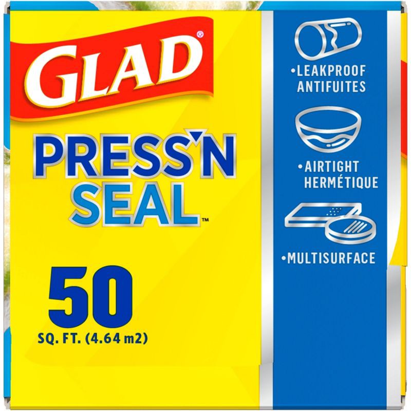slide 11 of 14, Glad Press'N Seal - 50 sq ft, 50 sq ft