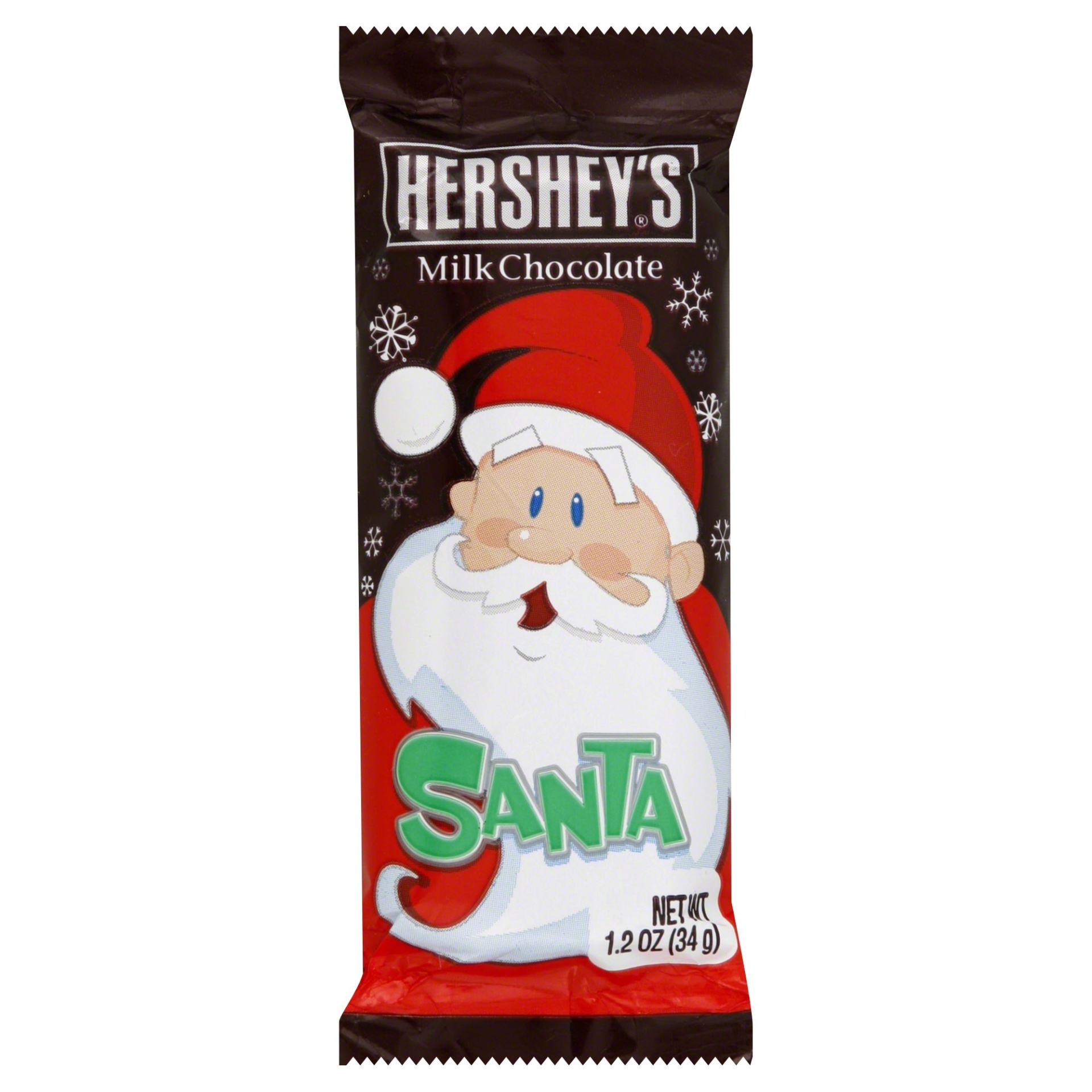 slide 1 of 1, Hershey's Milk Chocolate Santa Candy Bar, 1.2 oz