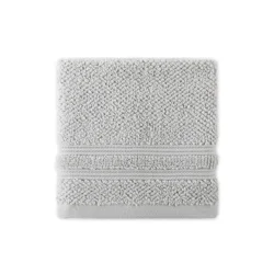 Room & Retreat Performance Textured Washcloth, 13 in x 13 in, Light Gray