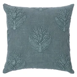 Haven + Key Floral Pattern Decorative Throw Pillow - Green
