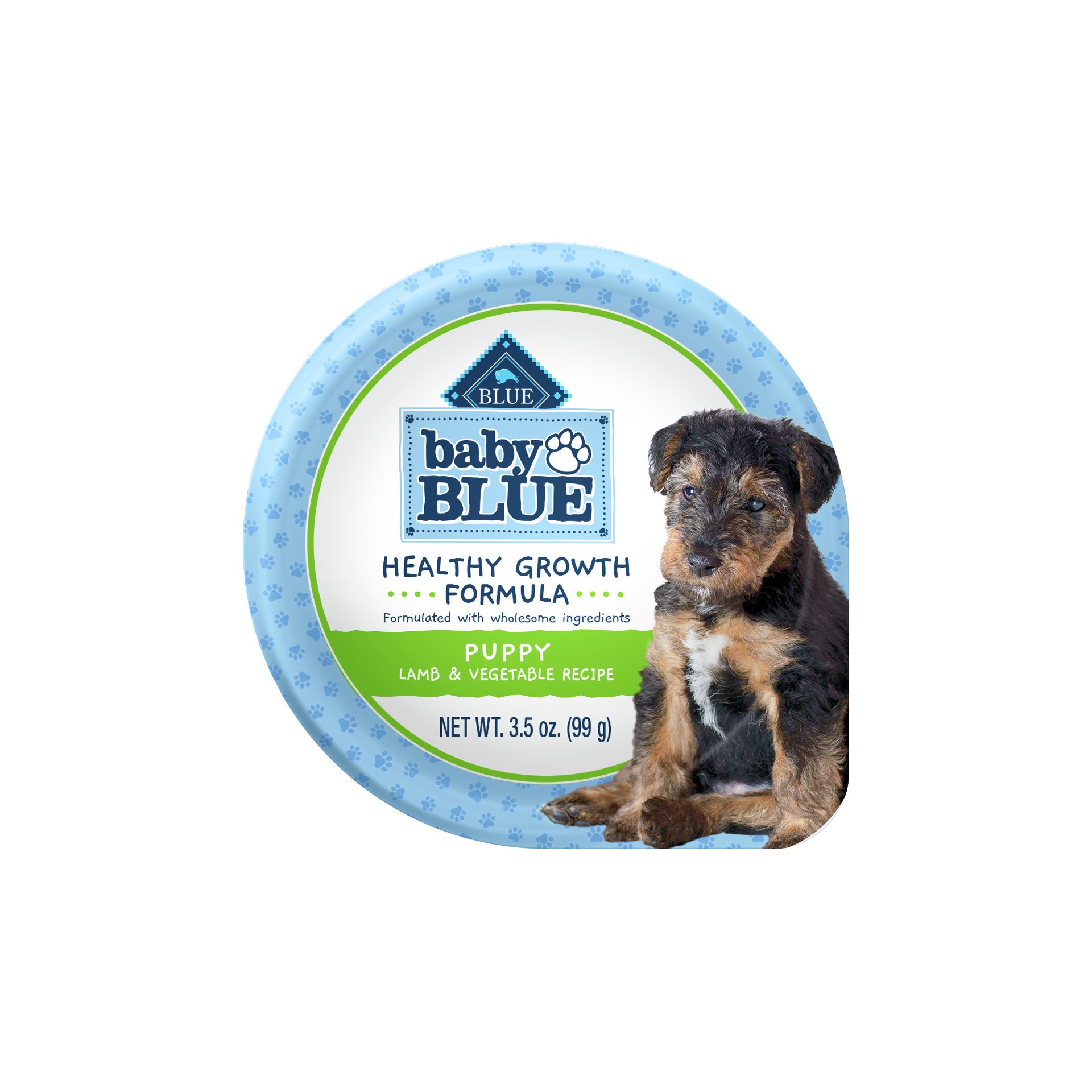 slide 1 of 1, Blue Buffalo Baby BLUE Healthy Growth Formula Natural Puppy Wet Dog Food Cup, Lamb and Vegetable Recipe 3.5-oz, 1 ct