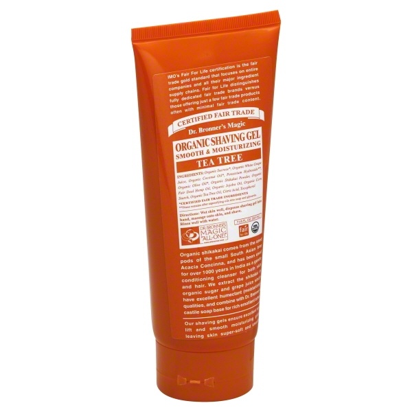 slide 1 of 3, Dr. Bronner's Organic Tea Tree Shave Gel, 7 fl oz