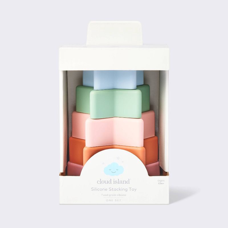 slide 4 of 4, Star Stacker Silicone Toy - Cloud Island™, 1 ct