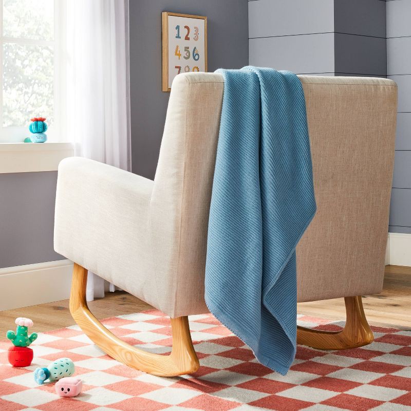 slide 2 of 4, Knit Baby Blanket - Blue - Cloud Island™, 1 ct