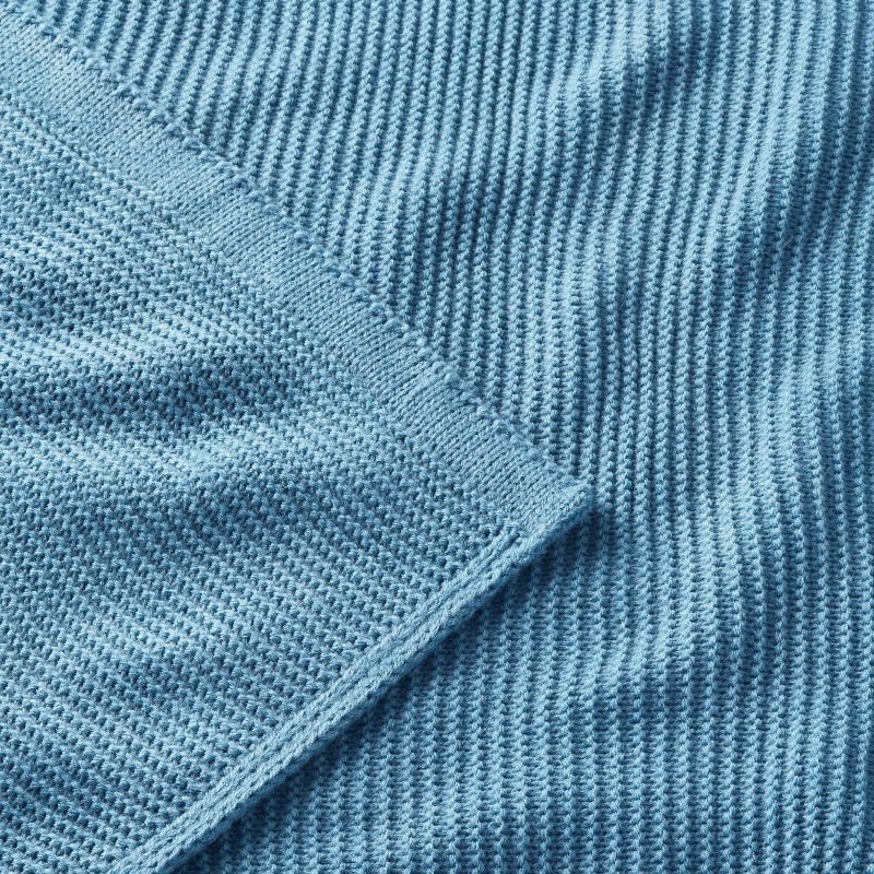 slide 3 of 4, Knit Baby Blanket - Blue - Cloud Island™, 1 ct