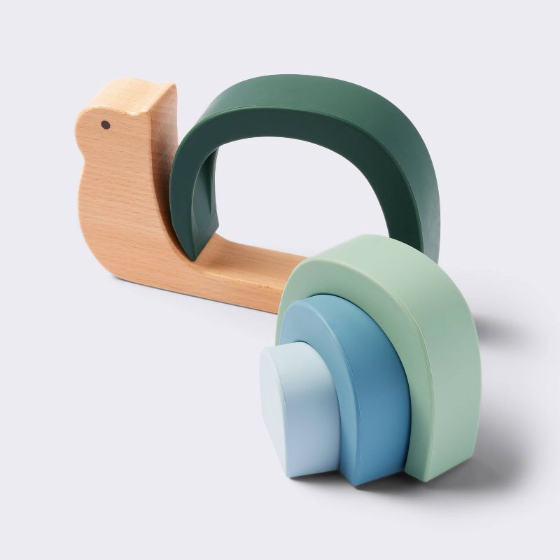 slide 3 of 4, Snail Stacker Silicone Toy - Cloud Island™, 1 ct