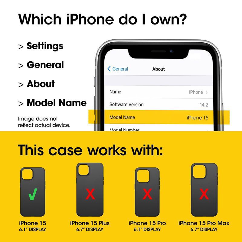 slide 5 of 5, OtterBox iPhone 16e/iPhone 15/iPhone 14/iPhone 13 Defender Series Pro XT Series for MagSafe Case - Dark Side, 1 ct