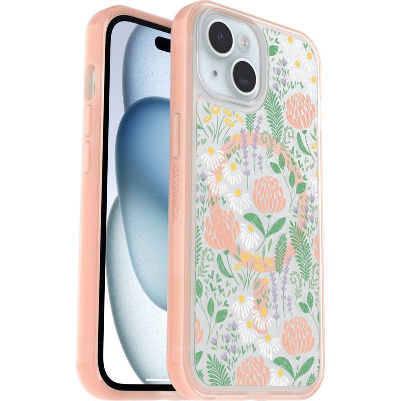 slide 3 of 8, OtterBox iPhone 16e/iPhone 15/iPhone 14/iPhone 13 Symmetry Series for MagSafe Case - Peachy Bloom: Abstract Design, 1 ct