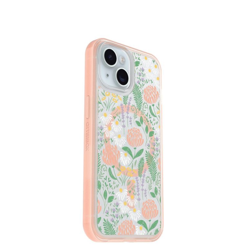slide 6 of 8, OtterBox iPhone 16e/iPhone 15/iPhone 14/iPhone 13 Symmetry Series for MagSafe Case - Peachy Bloom: Abstract Design, 1 ct