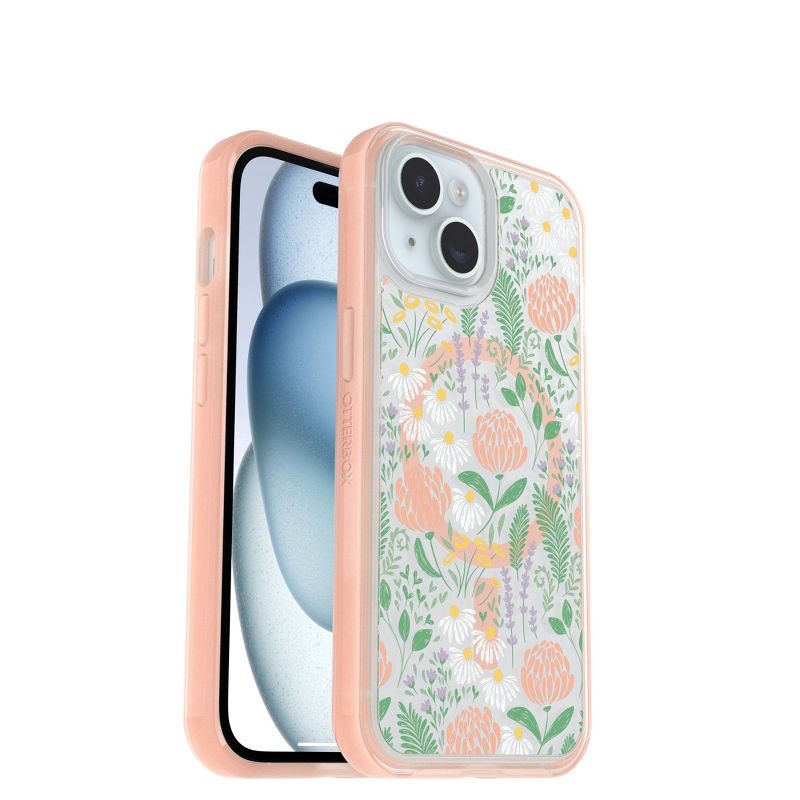 slide 8 of 8, OtterBox iPhone 16e/iPhone 15/iPhone 14/iPhone 13 Symmetry Series for MagSafe Case - Peachy Bloom: Abstract Design, 1 ct