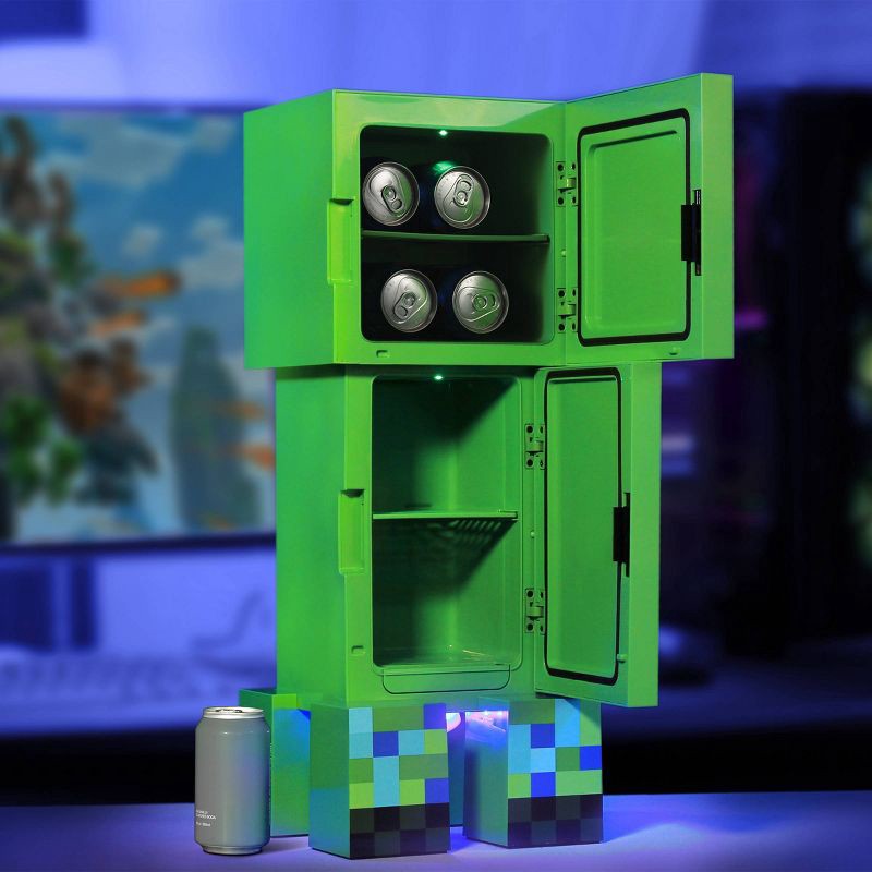 slide 4 of 8, Minecraft Charged Creeper Figural Mini Fridge, 1 ct