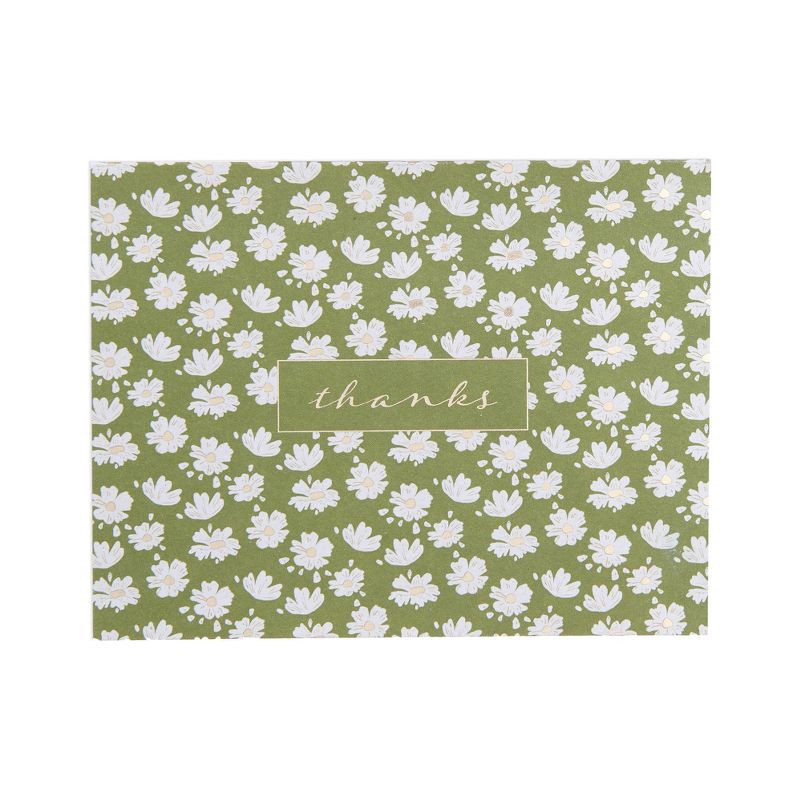 slide 3 of 3, Mara-Mi 24ct Thank You Daisy Cards Green, 24 ct