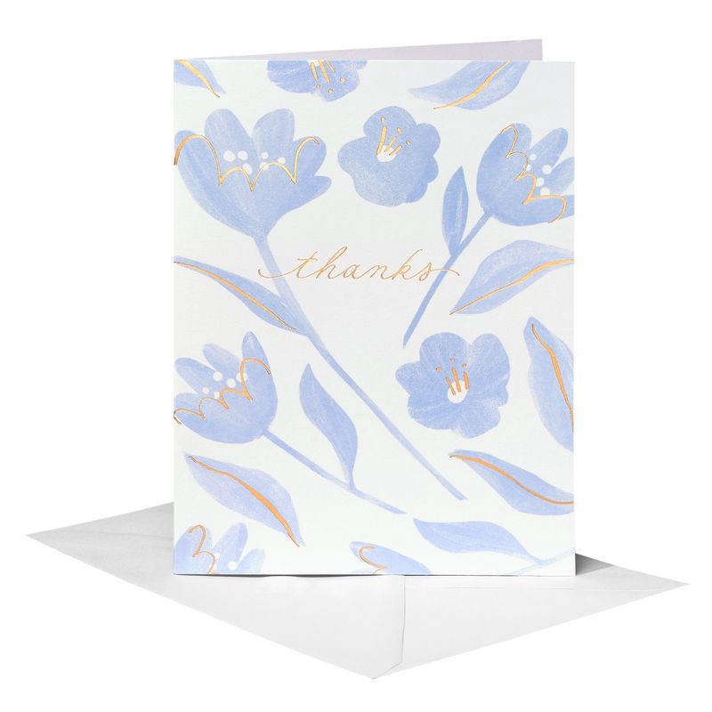 slide 2 of 6, 10ct Thank You Cards Purple/White Floral: American Greetings Greeting Cards Pack for All Occasions, Vertical Fold, 5.18"x3.94", 10 ct