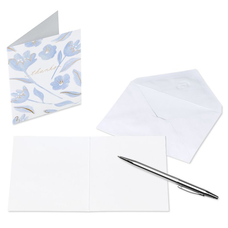 slide 3 of 6, 10ct Thank You Cards Purple/White Floral: American Greetings Greeting Cards Pack for All Occasions, Vertical Fold, 5.18"x3.94", 10 ct