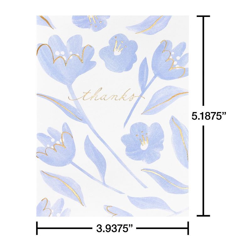 slide 5 of 6, 10ct Thank You Cards Purple/White Floral: American Greetings Greeting Cards Pack for All Occasions, Vertical Fold, 5.18"x3.94", 10 ct