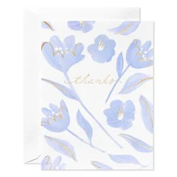 American Greetings 10ct Thank You Cards Purple/White Floral