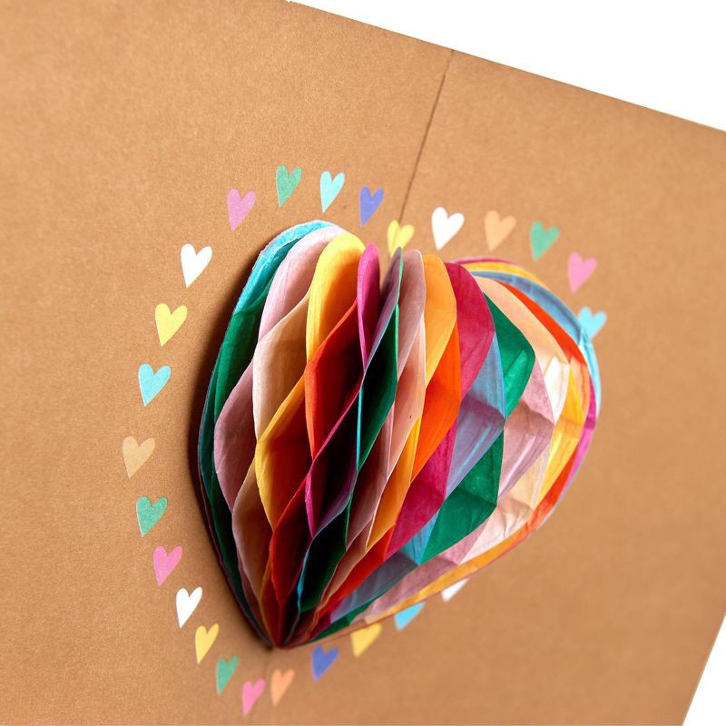 slide 3 of 3, 8ct Heart Boxed Cards: Mara-Mi Stationery, Textured Note & Greeting Cards, Multicolored, Includes Envelopes, All Occasions, 8 ct