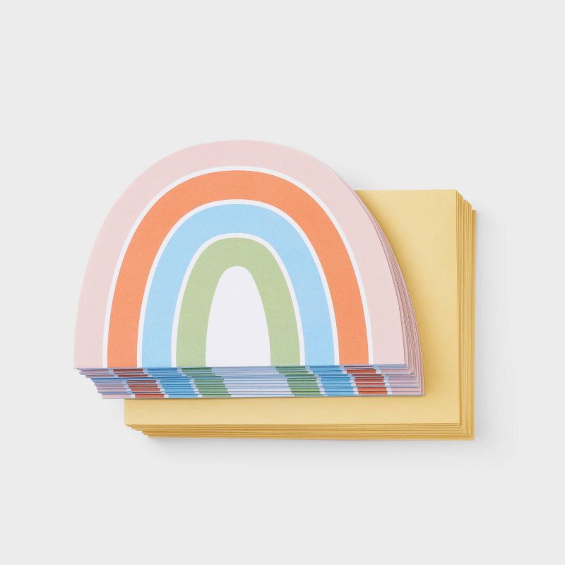 slide 1 of 3, 24ct Rainbow Note Card Set with Envelopes Blank Inside - Spritz™, 24 ct