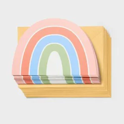 24ct Rainbow Note Card Set with Envelopes Blank Inside - Spritz™