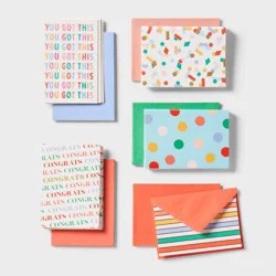 50ct Cards - Spritz™: Assorted Boxed Card Packs, Abstract Patterns, Glitter & Holographic Details, All Occasions Stationery