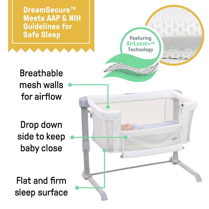 slide 5 of 14, SwaddleMe DreamSecure 2-in-1 Co-Sleeping Bassinet with SwaddleMe Pod - 0-5Months - Cream, 1 ct
