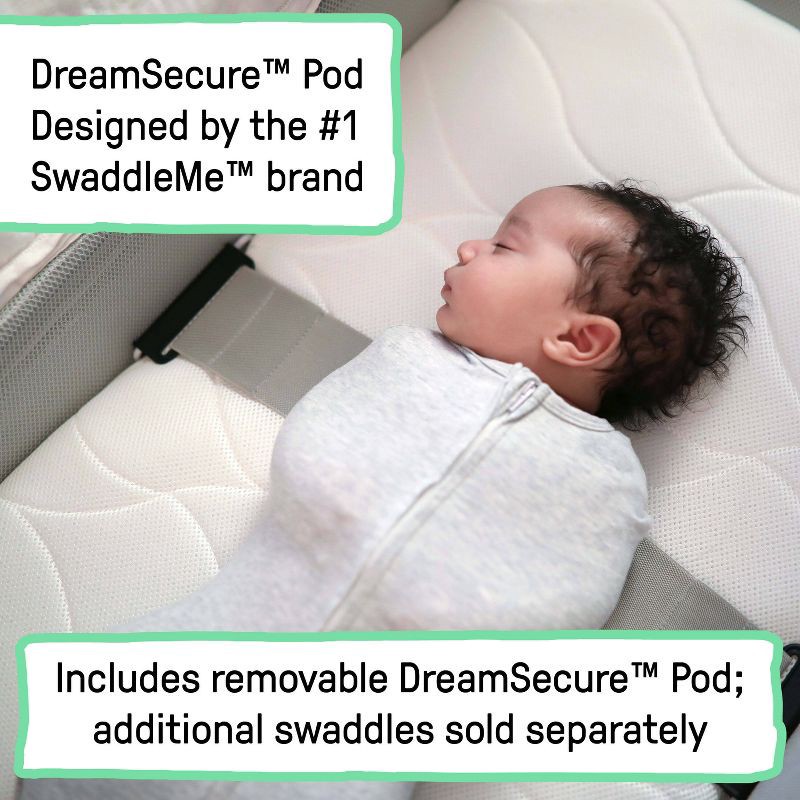 slide 11 of 14, SwaddleMe DreamSecure 2-in-1 Co-Sleeping Bassinet with SwaddleMe Pod - 0-5Months - Cream, 1 ct