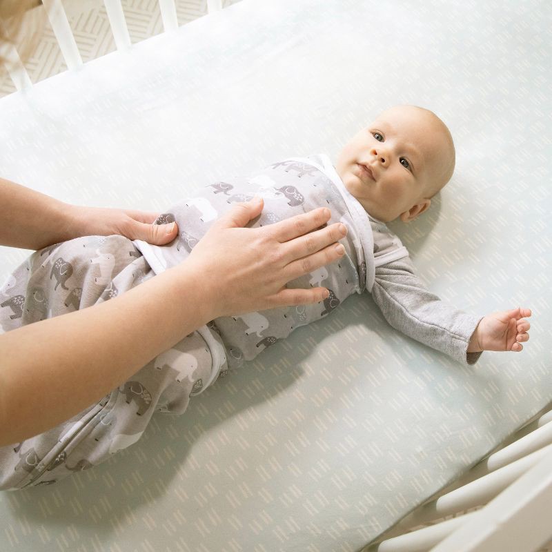 slide 15 of 15, SwaddleMe by Ingenuity Arms Free Convertible Swaddle Wrap - Happy Elephants, 1 ct