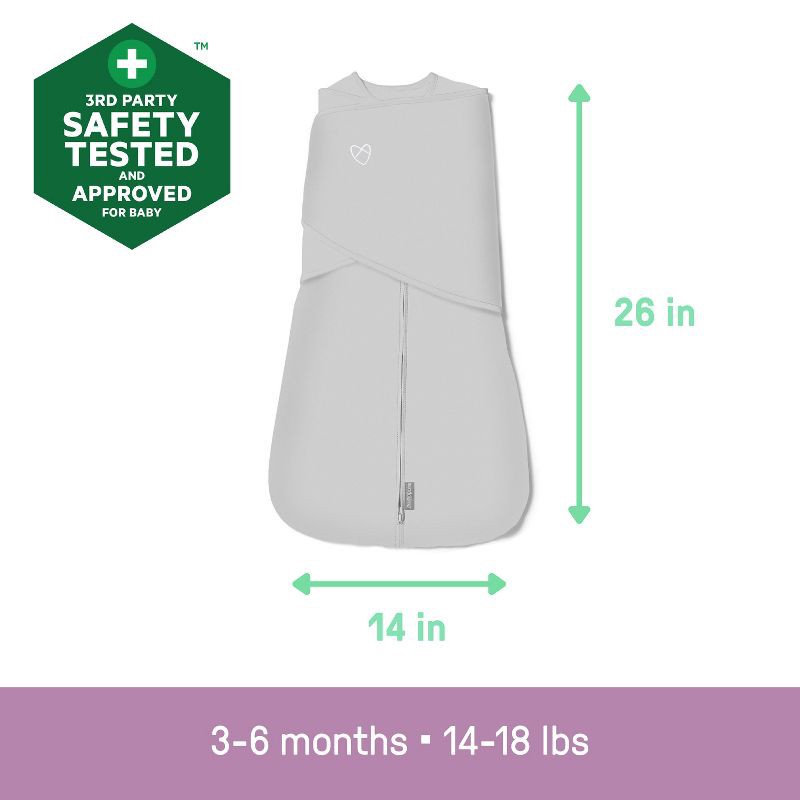 slide 5 of 15, SwaddleMe by Ingenuity Arms Free Convertible Swaddle Wrap - Happy Elephants, 1 ct