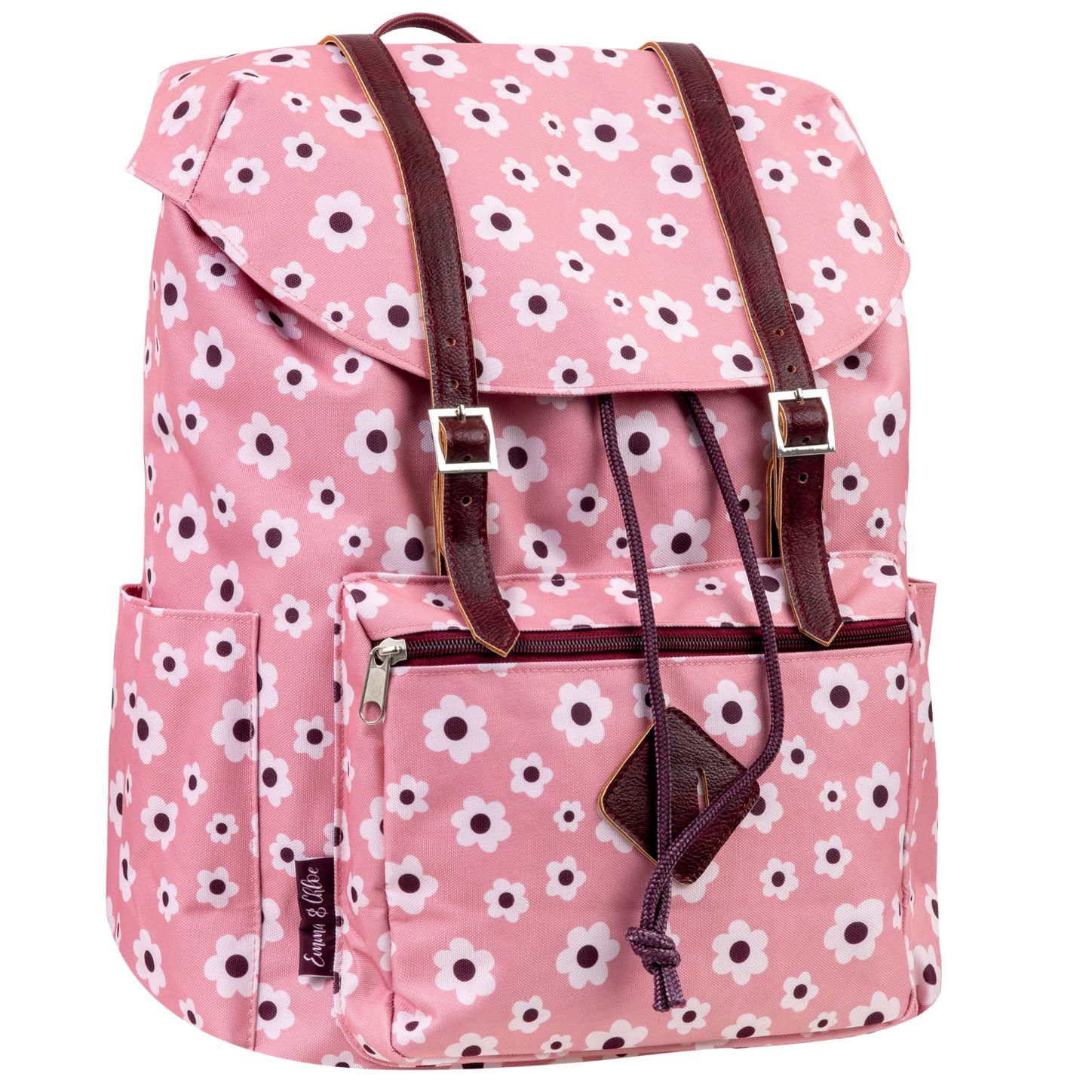 slide 1 of 1, Trailmaker Emma & Chloe Floral Canvas Backpack - Pink, 1 ct