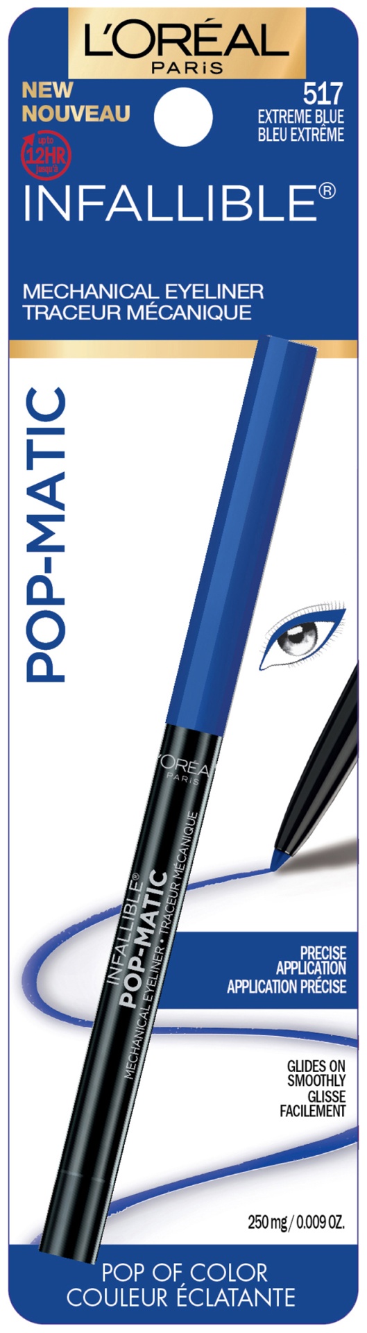 slide 2 of 2, L'Oréal Infallible Pop-Matic Eyeliner, Extreme Blue, 0.01 oz