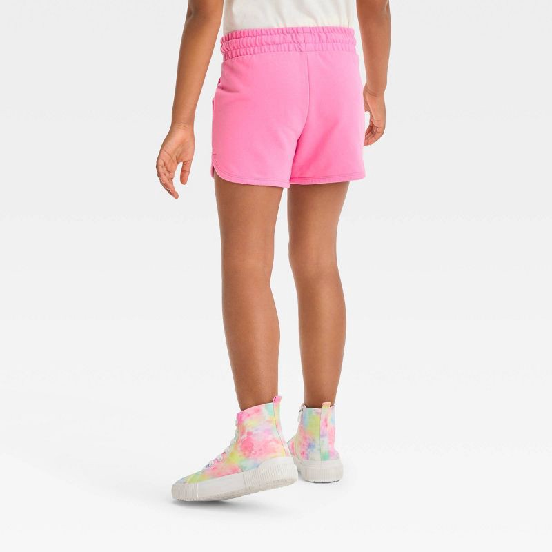 slide 2 of 3, Girls' Knitted Pull-On Shorts - Cat & Jack™ Bright Pink S, 1 ct