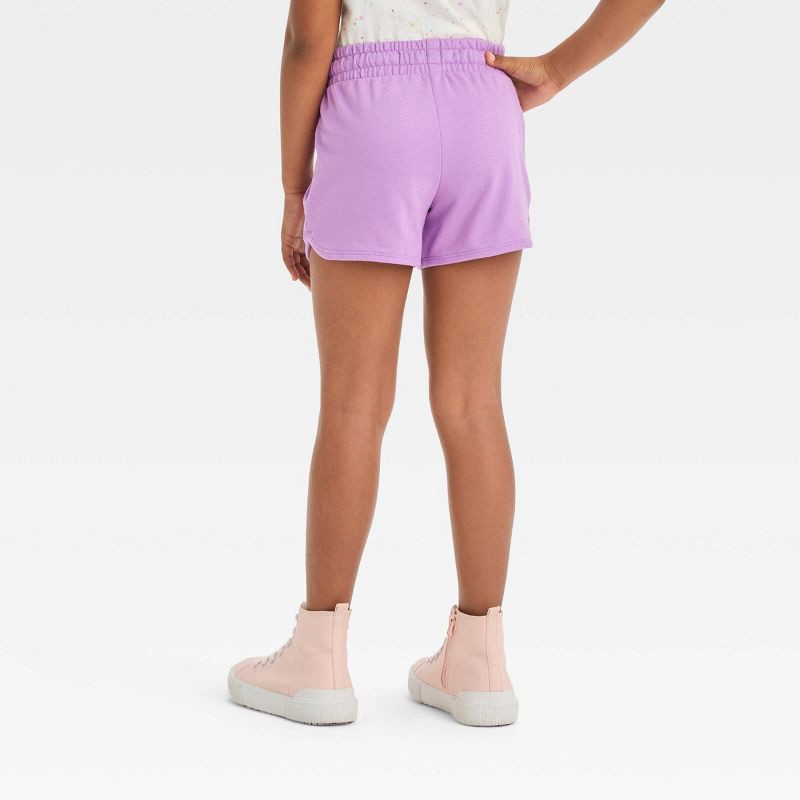 slide 2 of 3, Girls' Knitted Pull-On Shorts - Cat & Jack™ Violet L, 1 ct