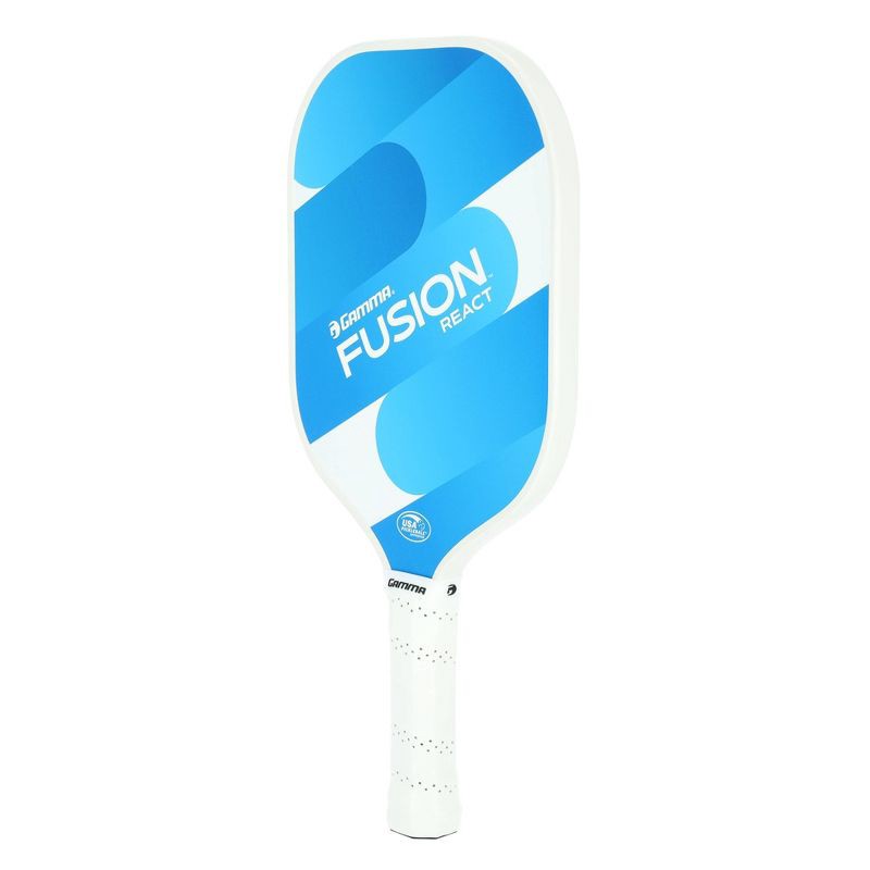 slide 2 of 8, GAMMA Sports Fusion React Pickleball Paddle - Blue: Polypropylene Core, 4-1/4" Grip Size, 1 ct